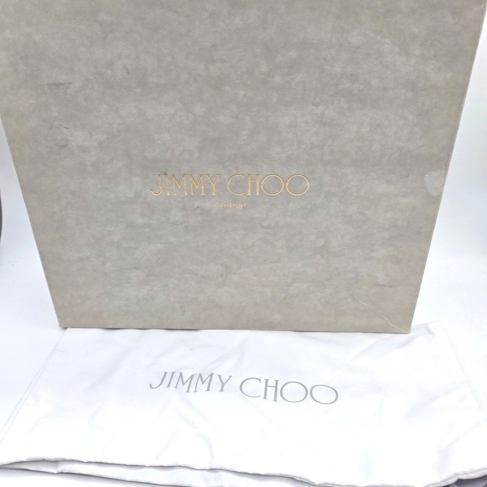 Jimmy Choo Grey Shoe Box‎ with Tissue Paper and Dust Bag Set EMPTY
